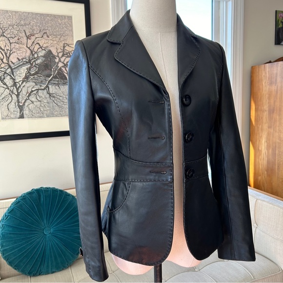 SOLD•Marc Jacobs Leather Jacket, Vintage - Picture 3 of 11
